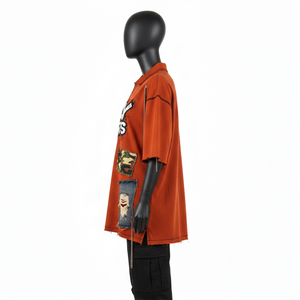 Polo de Algodón GSM Premium Transpirable para Mujer, Estilo Urbano con Paneles de Patchwork, Polo Personalizado con Logotipo por Transferencia Térmica - Product Image 4