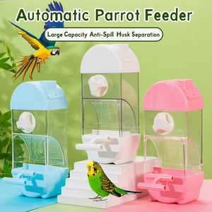 Comedero Automático para Pájaros, Dispensador de Comida para Loros sin Desorden, Cajón de Acrílico para Cáscara, Accesorio para Jaula de Periquitos, Perrositos, Cacatúas y Agapornis - Product Image 3