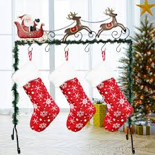 Minimalist Iron <b>Stocking</b> <b>Holder</b> Christmas Mantel Hook Modern Holiday Decoration feltsocks - Product Image 3