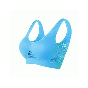 เสื้อชั้นในกีฬาแบบ Racerback สำหรับผู้หญิง สีสันปรับแต่งได้ แผ่นตาข่ายระบายอากาศ รองรับทรงได้ดี เหมาะสำหรับโยคะและออกกำลังกาย ดีไซน์ไร้ตะเข็บ ถอดออกได้ - Product Image 3