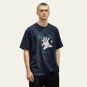 Camiseta Formal de Manga Corta con Cuello Redondo para Hombre, Tejida, Estampada, Antiarrugas, Transpirable, Corte Regular, Duradera, Ecológica - Product Image 1
