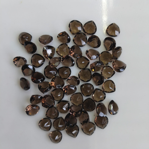 Natural Brown Smoky Quartz 8MM Heart Shape Best Quality Customizable Loose Gemstone for Jewelry Making - Product Image 1