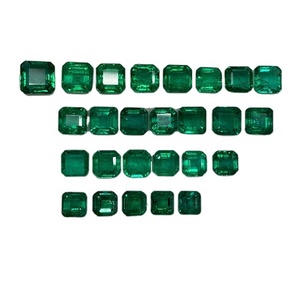 Asscher สี่เหลี่ยมไม่ร้อนธรรมชาติตัดคุณภาพดี5มม. ถึง7มม. สอบเทียบแซมเบียมรกตจำนวนมากผลิตเครื่องประดับ100% สีธรรมชาติ - Product Image 1