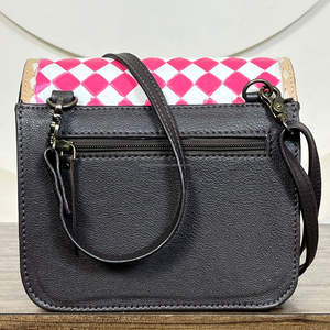 Wholesale Factory Direct Women's Handbags Custom Fashion Hand Tooled Cow Crossbody <b>Bag</b> with Checkered Flap Western Style Purses - Product Image 5