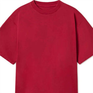 Camisetas Elegantes de Color Rojo Sólido para Hombre, Camisetas de Secado Rápido y Tela Transpirable con Servicios OEM y ODM - Product Image 2