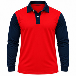 Camiseta de Rugby Personalizada para Hombre, Polo de Manga Larga, Jersey de Rugby de Algodón, Ropa Deportiva, Uniforme de Equipo, Fabricante Mayorista - Product Image 1