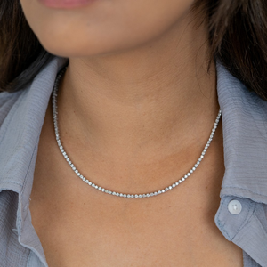 Cadena de Plata de Ley Chapada en Oro con Diamantes Redondos de Corte Brillante Cultivados en Laboratorio, Cadena Hip Hop de 14k para Unisex, Accesorio de Moda - Product Image 4