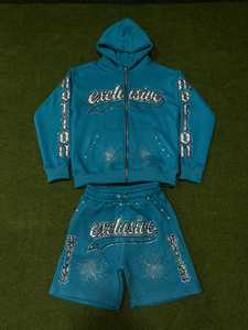 Ensemble de survêtement décontracté premium : sweat à capuche oversize et short - Product Image 1