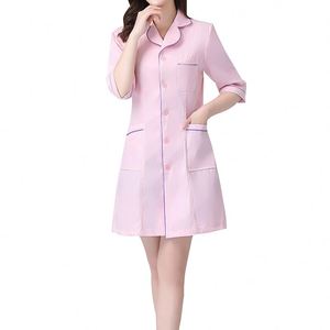 Long Sleeve White Collar Lab Coat Hospital <b>Doctor</b> Nurse Uniform Healthcare Professional White Lab Coat for Medical Staff - Product Image 1