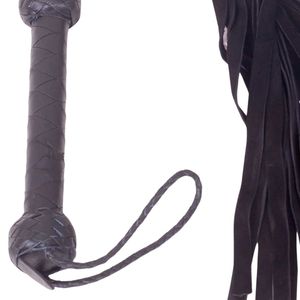 Handmade Leather Flogger with Slim Falls for Stingy Sensation Play - Product Image 2