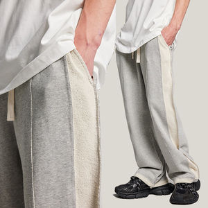 Baggy Bottoms Men's Trouser Cotton Terry Front and <b>Back</b> Stitching Terry Loose Sport New Men's Pants - Product Image 6