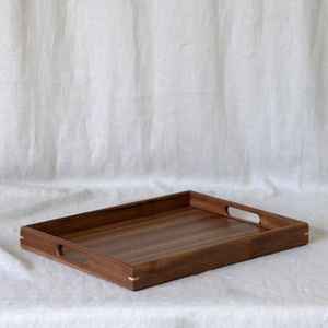 Bandeja Rectangular Negra de Madera Maciza para Té, Plato de Madera para Comida de Hotel, Bandeja de Madera para Frutas con Logotipo Personalizado Grabado - Product Image 6
