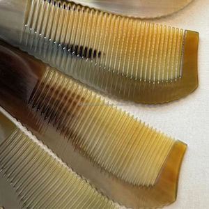 หวีเขาสัตว์ตามธรรมชาติแบบพกพาหวีเขาแพะป้องกันไฟฟ้าสถิตย์หวีหลายขนาดสำหรับนวดหนังศีรษะเพื่อดูแลเส้นผม - Product Image 6