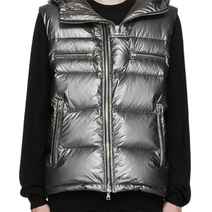 Großbestellung Maßgeschneiderte Marken-Herren Winter Warme Glänzende Puffer-Westen Leichte Wasserabweisende Ärmellose Jacken - Product Image 5