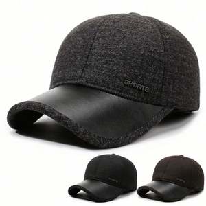 Gorra de Béisbol Gruesa y Cálida de Piel Sintética para Hombre, Modelo 2025, para Deportes y Uso en Exteriores en Invierno - Product Image 2