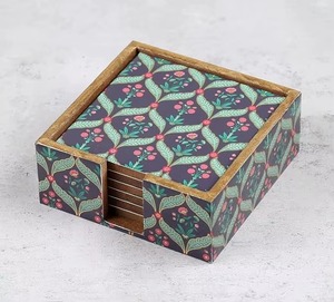 REHMAN CRAFT Handmade <b>Set</b> <b>of</b> <b>6</b> MDF Rectangle Modern Coasters Table Decoration Accessories for Tea Cups Coffee <b>Mugs</b> Glasses - Product Image 2