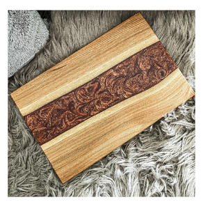 Planche à découper en résine époxy et bois de qualité supérieure pour couper les fruits, les légumes et la viande, planche à découper ronde de luxe pour ustensiles de cuisine - Product Image 4