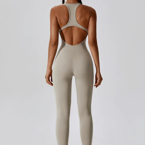 Mono de verano sexy con aberturas para mujer, de una pieza, color liso, ajustado, de elastano y nailon, para fitness, venta al por mayor - Product Image 5
