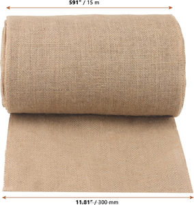 Rouleau de tissu de jute 100% écologique JF Brand 12 pouces x 50 pieds, 16 yards, chemin de table, résistant à l'abrasion et absorbant l'humidité - Product Image 2