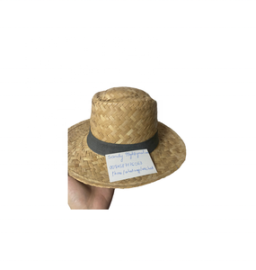 El mejor sombrero de verano de hoja de palma con cinta para mujer de color natural-Sombrero de vaquero de paja barato-Sombrero de paja de ala ancha con cinta - Product Image 6