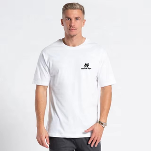 Camiseta de Algodón 100% Personalizada al por Mayor con el Logotipo de su Marca, Camiseta Lisa para Hombre, Camisetas Casuales para Hombre, Holgadas y Cómodas - Product Image 3