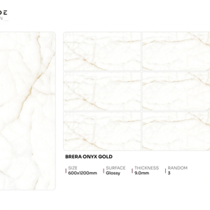 Baldosas de porcelana con aspecto de ónix de diseño, 600x1200 mm, acabado ultra brillante, adecuadas para instalación en paredes y suelos interiores de lujo. - Product Image 1