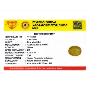 Loose 4 Carat Yellow Sapphire Oval Cut Gemstone 10x12mm for Fine Jewelry - Product Image 4