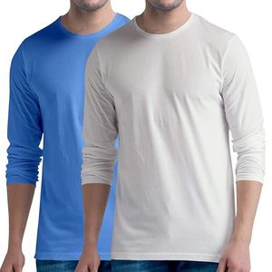Camiseta Casual Transpirable de Manga Larga con Cuello Redondo y Diseño de Parches de Pana para Hombre, Corte Regular - Product Image 1