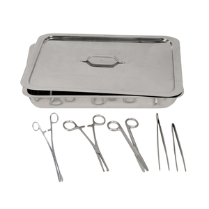Juego de instrumentos quirúrgicos menores: Pinzas, tijeras, mango de bisturí, retractor y kit de sondas de acero inoxidable a precio económico - Product Image 5