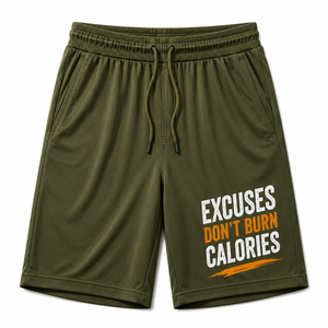 Shorts de sport respirants pour hommes, taille mi-haute, avec cordon de serrage, imprimé graphique personnalisé, en maille polyester, pour entraînement et course à pied - Product Image 5