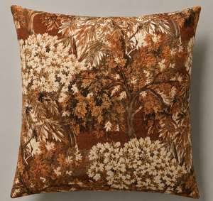 Floral Embroidered Handmade Cotton Velvet Cushion Cover with Tassels Modern Style Customizable Size Color Home Hotel Use 50x50cm - Product Image 1