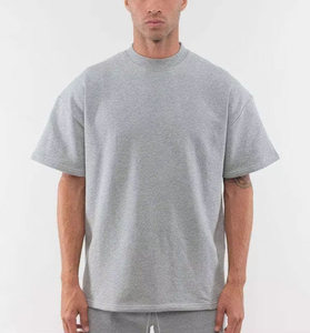 Camiseta de Gran Tamaño para Hombre, Corte Cuadrado, 100% Algodón, Cuello Redondo, Manga Corta, Secado Rápido, 260g, con Logotipo Personalizado del Fabricante - Product Image 4