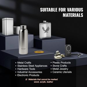 Máquina de Marcado Láser de Fibra de 70W, Compatible con LightBurn, Área de Trabajo de 5.9'' x 5.9'', Máquina de Grabado Láser de Fibra de 30W - Product Image 6
