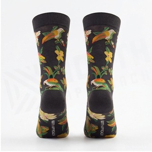 North Approach Crew <b>Socks</b> Floral Pattern Breathable Spandex <b>Polyester</b> Adult Summer Casual <b>Socks</b> - Product Image 2