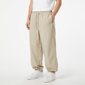 Men Oversize Wind Breaker Sweat <b>Pant</b> Mid Drawstring Waist Side Pocket Wide Leg <b>Pant</b> Waterproof <b>Spandex</b>/Polyester High Street - Product Image 1