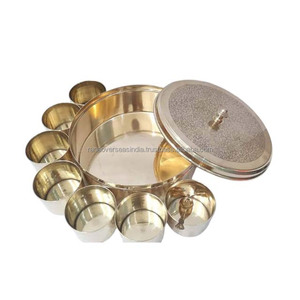 Nhỏ truyền thống handmade Brass thân thiện với môi máy rửa chén an toàn Ấn Độ gia vị <span class=keywords><strong>Masala</strong></span> <span class=keywords><strong>container</strong></span> Box <span class=keywords><strong>Set</strong></span> cho nhà bếp Rana ở nước ngoài - Product Image 6