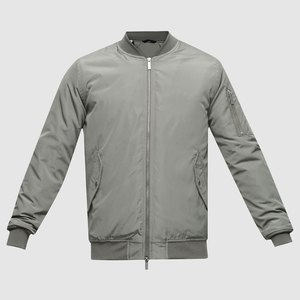 Chaqueta Bomber de Cuero Genuino Recubierto para Hombre, Color Sólido, Corte Regular, Ropa de Calle, Ropa de Invierno - Product Image 4