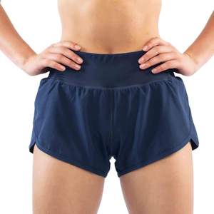 Women's High Waist Regular Fit Breathable Washed Stretch Casual Shorts with Pockets and Small Fork for Summer - Product Image 2