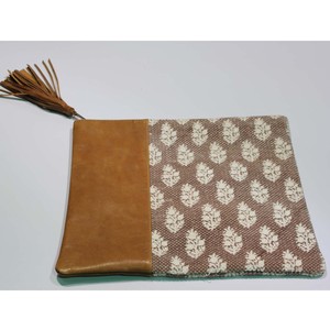 Bohemian Cotton Dhurrie Leather <b>Patchwork</b> Toiletry <b>Bag</b> Portable Makeup Organizer for Women Cosmetic Wash <b>Bag</b> - Product Image 1
