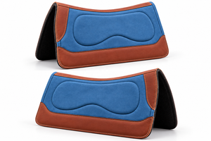 Tapis de selle Sufi International Western Contoured en feutre non tissé avec garniture en cuir, absorbant les chocs, respirant, personnalisé pour l'équitation sportive - Product Image 2