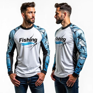 Sudadera con Capucha de Pesca para Hombre al por Mayor, de Alto Rendimiento, Secado Rápido, Protección UV, Spandex/Poliéster UPF 50, Manga Larga, Transpirable, con Bolsillo Frontal - Product Image 2