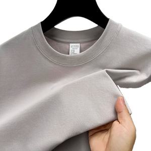 Camiseta de verano de algodón puro 100% de gama alta para hombre, camiseta de media manga transpirable de estilo moderno con cuello de manga corta - Product Image 5