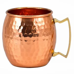 Taza Moscow Mule Clásica de Cobre de 16 Oz con Forma de Barril y Asa de Latón de Axiom Home Accents para Cócteles y Bebidas - Product Image 4