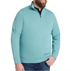 Sudadera Unisex de Algodón Grueso para Hombre, Personalizable, con Cuello Alto y Media Cremallera, Venta al Por Mayor del Fabricante - Product Image 6