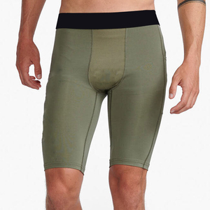 <b>Mens</b> <b>Compression</b> <b>Shorts</b> Athletic Performance Stretch Fabric Breathable Moisture Wicking Training Gym Wear Reasonable <b>Men</b> <b>Shorts</b> - Product Image 1