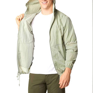 Blouson bomber unisexe Econex Sports léger, imperméable, coupe-vent, à capuche, avec fermeture éclair quart, style décontracté, color-block - Product Image 1