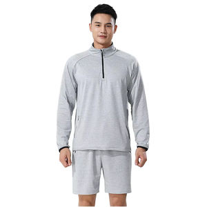 Fournisseur en gros de survêtements de sport décontractés pour le printemps, faible MOQ, coupe régulière, confortables, imprimés, unis, légers et respirants - Product Image 1