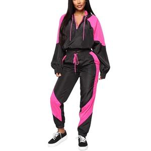 Customized Logo Windbreaker Sets <b>Ladies</b> Trouser <b>Jacket</b> 2 Piece Set Windbreaker Running Biker Rain <b>Jacket</b> Waterproof Lining Sets - Product Image 1
