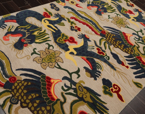 Knots rug Handmade Hand Tufted Beautiful Multicolored Rug Customizable Size soft for Living room office hotel commercial - Product Image 2