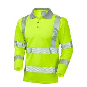 Custom Polo Shirt Safety Long Sleeve Reflective Polo High Visibility Safety Polo Shirts - Product Image 1